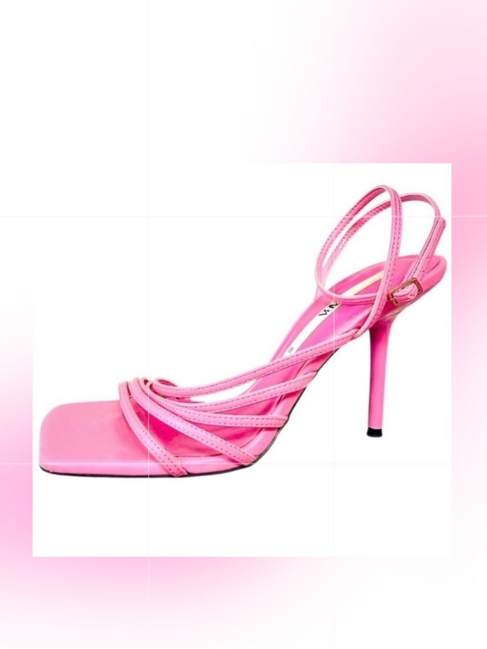 Zara Barbie Pink Strappy Heel Sandals 39